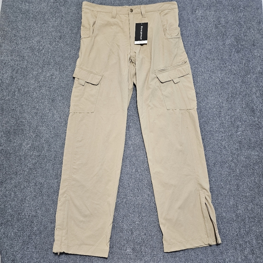 Propper Men's Summerweight Cargo Tactical Pants Tan Ripstop Utility 34X32 NWT